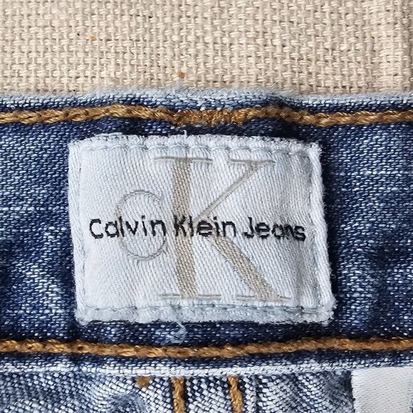 CK Calvin Klein Women’s Bootcut Jeans Size 12 / 32W 30L Sandblast Med Wash Denim - Picture 7 of 16